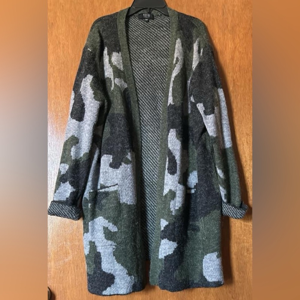 Camo Sweater Cardigan